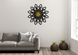 Stylish, ornamental wall clock leaves, nature, wooden wall clock, wall art decor - living room, large, decorative wall clock, original gift