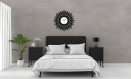 Stylish, ornamental wall clock sunburst, french style,wooden wall clock, wall art decor - living room, large, decorative, flower wall clock