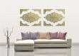 3d décoration murale ajourée.  arabesque, 5 éléments, 70 x 90 cm, panneau décoratif, peinture en bois, décoration de salon, style marocain, décoration murale orientale, ornement