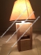 Lampe cube en bois