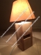 Lampe cube en bois