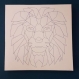 Cadre décoratif tête de lion