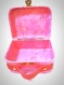 Mini valise retro rose valisette coffret cadeau personnalisé made in france