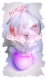 Veilleuse led bébé personnalisée rose blanc - bébé fimo miniature