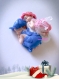 Annonce bébé jumeaux cadeau papi mamie bébé miniature à personnaliser