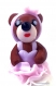 Boite à dents bijou bois personnalisée figurine ours brun kawaii tutu rose