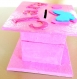 Tirelire fille carton - urne rose - idée cadeau personnalisé - naissance baby shower baptême - fait main