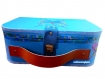 Grande valise carton turquoise personnalisable fait main made in france