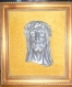 Cadre doré antique jesus christ en étain vintage décoration murale