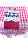 Petite valise carton valisette vichy rose poignée cuir made in france