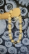 Bracelet en perles naturelles 6 mm : pierre de fossile blanc