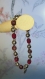 Bracelet en perles naturelles 6 mm : grenat et verre de bohèmes (rubis grenat à facettes)