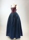 Renaissance dress in purple & ocean blue linen | renaissance fair | peasant corset dress