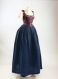 Renaissance dress in purple & ocean blue linen | renaissance fair | peasant corset dress
