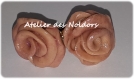 Boucles d'oreilles clous roses
