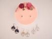 Bougie bijou décoration rose fleurs séchées boucles d'oreilles arbre de vie en pierres gemmes