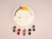 Bougie bijou décoration fleurs séchées pendentif chat pierres semi précieuse
