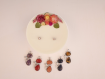 Bougie bijou décoration fleurs séchées pendentif chat pierres fines