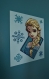 Grand tableau pixel art elsa la reine des neiges unique