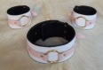 Ensemble collier et bracelets cuir pinky - asmodeus creations