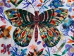 Papillon peinture papillon aquarelle papillon dessin - papillon décoration maison - art original animal - papillon fleurs céline marcoz art
