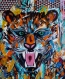 Tigre peinture originale animal art contemporain décoration maison toile tigre - nature décor tigre