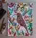 Oiseau peinture art contemporain aquarelle oiseau aquarelle animal décoration maison nature peinture originale oiseau dessin