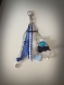 Bijoux de sacs thème bleu avec sa jolie poupée 