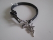 Bracelet zip breloque elfe et petit coeur 