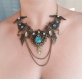 Necklace steampunk victorian bronze wings