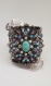 Magical baroque silver cuff bracelet