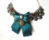Satin bow necklace victorian steampunk