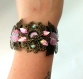 Bronze and pink fairy cuff bracelet