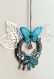 Spring amulet silver blue butterfly