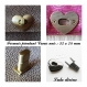 Fermoir pivotant ovale tourniquet de sac / pochette / porte-feuille coeur 32 x 28 mm : argent / bronze / doré / noir