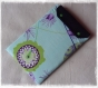 Housse de tablette de 8 à  pouces turquoise à grands motifs floraux