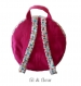 Sac rose fuchsia et pois multicolores avec smiley