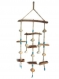 Guirlandes - mobile - suspension - déco en bois flotté, coquillages et perles