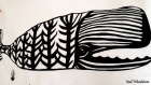 Taie d'oreiller baleine stylisée, inspirées du film 