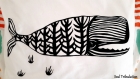 Taie d'oreiller baleine stylisée, inspirées du film 