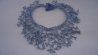 Collier de corail en perles bleu et blanc