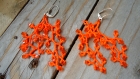 Boucles d'oreilles corail orange