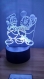 Lampe veilleuse mickey et donald personnalisée, alimentation 220v illusion 3d.