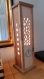 Lampe de table horloge bois et led gu10, chevet, veilleuse, avec télécommande, fait main.