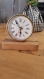 Horloge de table plexyglass et bois de chêne fait main.
