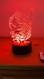 Lampe de table chat  personnalisée, alimentation 220v illusion 3d.