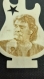 Johnny hallyday, gravure sur quatre guitares personnalisable faite main en bois.