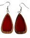 Boucles d'oreilles pendantes en bois de chêne inclusion de résine.