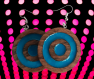 Boucles d'oreilles pendantes en bois de look et résine série bleu océane.