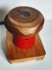Lampe de table bois et led, chevet veilleuse bois de chêne modèle champignon fait main